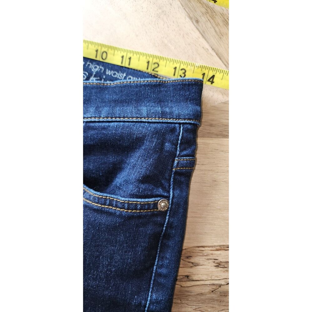 7 For All Mankind the High Waist Ankle Skinny Jeans Sz 28 - Picture 8 of 9